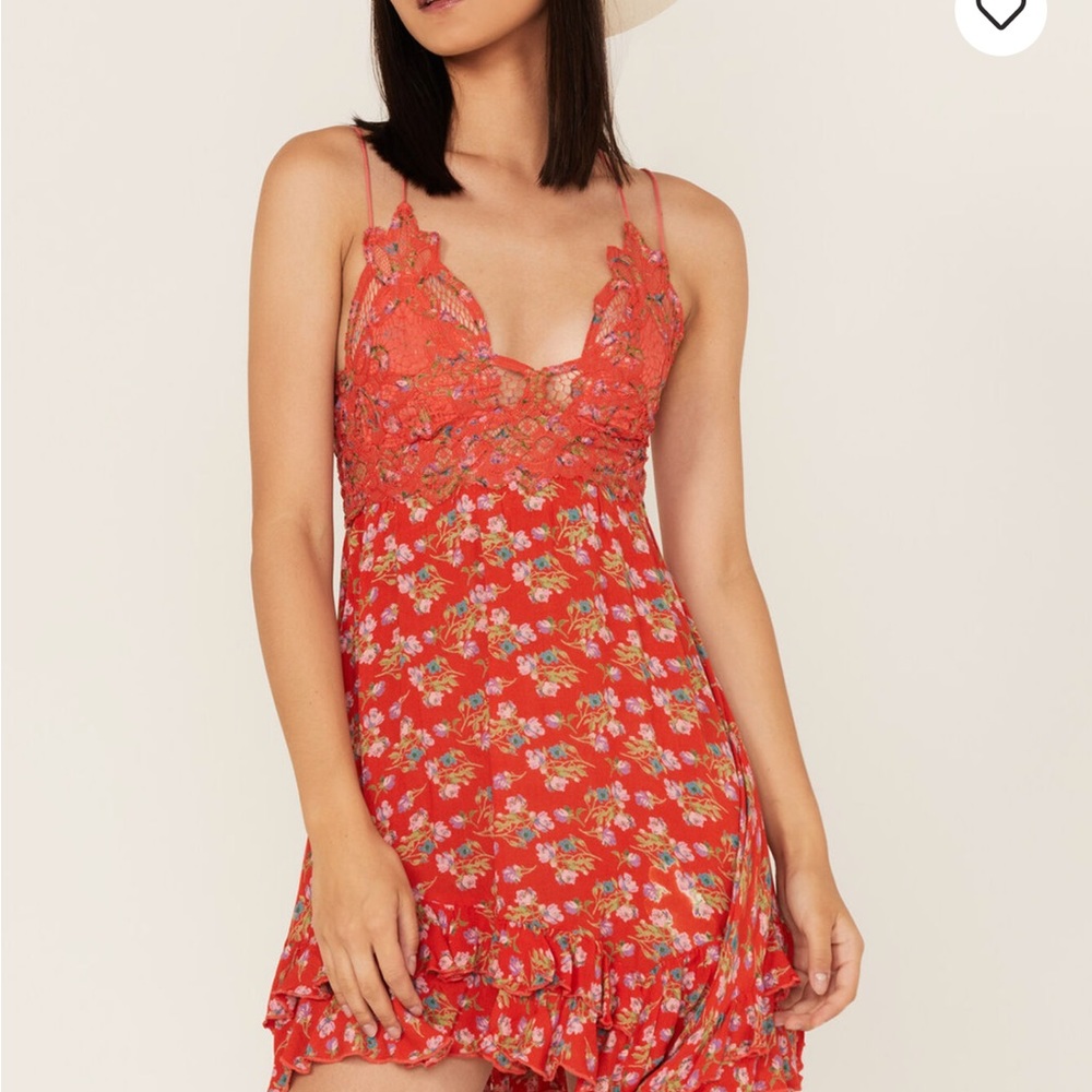 FREE PEOPLE WOMEN'S ADELLA FLORAL PRINT SLEEVELESS SLIP DRESS
